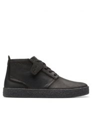 Clarks Trzewiki Streethill Mid 26178258 Czarny. Czarne botki sznurowane Clarks, bez wzorów, ze skóry, bez obcasa, bez zapięcia. Za 299.99 zł.