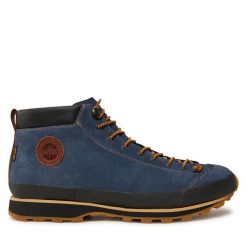 Trekkingi Lomer. Niebieskie botki sznurowane LOMER, bez wzorów, bez obcasa, bez zapięcia. Za 879.99 zł.
