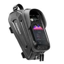 Sakwa, uchwyt rowerowy na telefon torba na ramę Rockbros B68. Czarne torby na ramię ROCKBROS, bez wzorów, z materiału, na ramię, bez dodatków. Za 69.99 zł.
