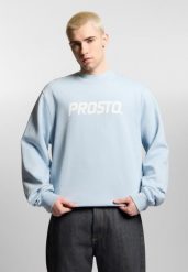 Bluza sportowa męska Prosto Old Logo bez kaptura. Niebieskie bluzy bez kaptura Prosto., na wiosnę, l, bez wzorów, bez kaptura. Za 234.99 zł.