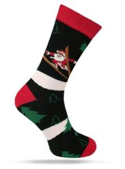 Świąteczne Skarpetki - Alties - Mikołaj na Nartach. Skarpety Alties, bez wzorów, z bawełny. Za 19.90 zł.