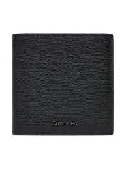 Calvin Klein Portfel Saffiano Ew Slim Trifold W Card LV04D1075G Czarny. Czarne portfele CALVIN KLEIN, bez wzorów, ze skóry. Za 309.99 zł.