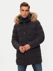Hetregó Kurtka puchowa Parker 8N436M Czarny Regular Fit. Czarne kurtki Hetregó, m, bez wzorów, z puchu, bez kaptura. Za 2,179.00 zł.