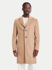 BOSS Płaszcz wełniany H-Hyde-264 50571557 Beżowy Slim Fit. Brązowe płaszcze Boss, na zimę, m, bez wzorów, z wełny, bez kaptura. Za 2,399.00 zł.