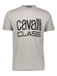 Cavalli CLASS Koszulka w kolorze szarym rozmiar: XXL. Szare bezrękawniki Cavalli Class, xxl, bez wzorów, z bawełny, bez kołnierzyka, bez ramiączek. Za 97.28 zł.