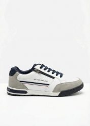 Sneakersy Tom Tailor z zamkiem. Białe buty sportowe casual bonprix, bez wzorów, bez zapięcia. Za 149.99 zł.
