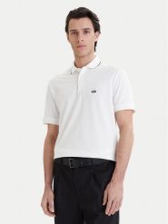 Armani Exchange Polo XM001289 AF10363 U0009 Biały Regular Fit. Białe koszulki polo Armani Exchange, m, bez wzorów, z bawełny, bez kołnierzyka, bez ramiączek. Za 319.99 zł.