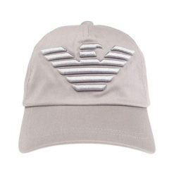 Męska Czapka Z Daszkiem Z Dużym Logo. Brązowe czapki z daszkiem Emporio Armani, bez wzorów. Za 356.99 zł.