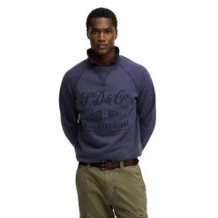 Bluza Superdry Merchant Vintage Print. Niebieskie bluzy Superdry, m, bez wzorów, bez kaptura. Za 327.70 zł.