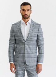 PAKO LORENTE – Kraciasta męska marynarka garniturowa. Garnitury Pako Lorente, m, bez wzorów, z elastanu. Za 499.99 zł.