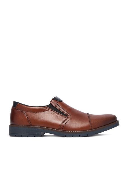 Rieker Półbuty CEO-13950-24 Brązowy. Brązowe eleganckie półbuty Rieker, bez wzorów, ze skóry, bez obcasa, bez zapięcia. Za 429.99 zł.