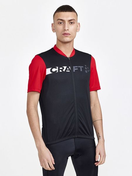 Craft Koszulka kolarska "Core Endur" w kolorze czerwono-czarnym rozmiar: L. Czarne t-shirty sportowe Craft, bez wzorów, z materiału, bez ramiączek, rowerowe. Za 104.95 zł.