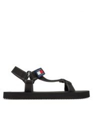 Tommy Jeans Sandały Tjm Casual Sandal EM0EM01563 Czarny. Czarne sandały Tommy Jeans, z jeansu, bez zapięcia. Za 199.99 zł.