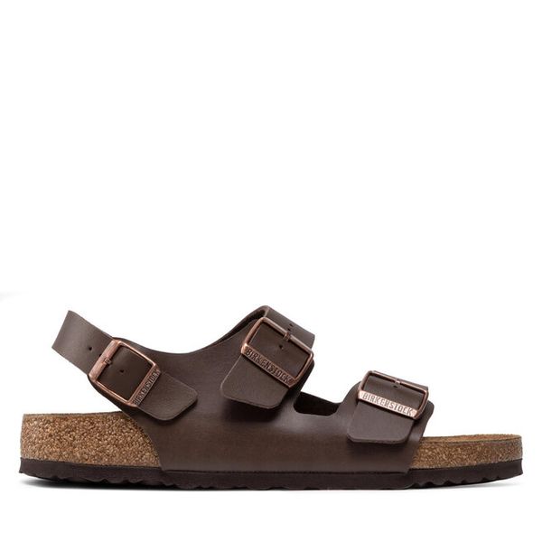 Sandały Birkenstock. Brązowe sandały Birkenstock, bez zapięcia. Za 289.99 zł.
