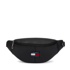 Nerka Tommy Jeans. Czarne saszetki i nerki Tommy Jeans, bez wzorów, z jeansu. Za 289.99 zł.