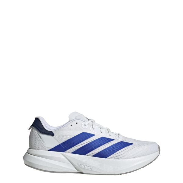Buty Duramo Speed 2 Running. Białe buty do biegania Adidas, bez wzorów, z materiału, bez zapięcia, do biegania. W wyprzedaży za 358.70 zł.