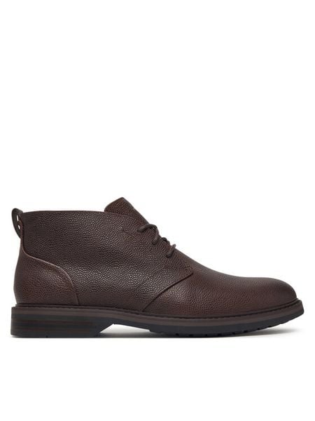 Clarks Trzewiki Aldwin 2 Chukka 26327143 Brązowy. Brązowe botki sznurowane Clarks, bez wzorów, ze skóry, bez obcasa, bez zapięcia. Za 519.99 zł.