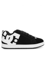 DC Sneakersy COURT GRAFFIK 300529-001 Czarny. Czarne buty sportowe casual DC, bez wzorów, z nubiku, bez zapięcia. Za 249.99 zł.