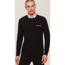 Koszulka polo z długim rękawem - Czarny. Bluzki z długim rękawem marki House. Za 69.99 zł.