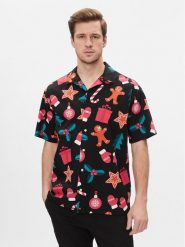 Jack&Jones Koszula 12248397 Czarny Relaxed Fit. Czarne koszule Jack&Jones, m, bez wzorów, z syntetyku, bez kołnierzyka, bez ramiączek. Za 89.99 zł.