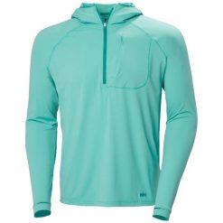 Bluza z kapturem pół-zippem Helly Hansen Shine Solen. Zielone bluzy z kapturem Helly Hansen, xl, bez wzorów, z elastanu, z kapturem. Za 422.00 zł.