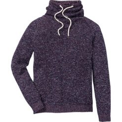 Sweter z szalowym kołnierzem Regular Fit bonprix ciemny lila melanż. Swetry nierozpinane marki bonprix. Za 69.99 zł.