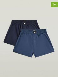 G-Star Bokserki (2 pary) w kolorze granatowym i niebieskim rozmiar: L. Niebieskie bokserki G-Star, l, bez wzorów, z bawełny. Za 109.95 zł.
