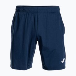 Spodenki tenisowe męskie Joma Montreal. Niebieskie krótkie spodenki sportowe Joma, m, bez wzorów, z materiału. Za 94.99 zł.