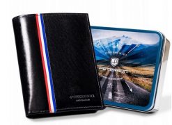 Portfel skórzany Peterson [D] PTN 22309-VT-A czarny. Czarne portfele Peterson, bez wzorów, ze skóry. Za 114.00 zł.