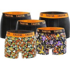Bokserki Tastiq Halloween 5-Pack: Komfort i Styl. Fioletowe bokserki Attiq, l, bez wzorów, z bawełny. Za 165.99 zł.