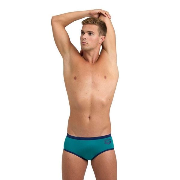 Kąpielówki męskie slipy kąpielowe treningowe na basen Arena One. Niebieskie kąpielówki Arena, m, bez wzorów. Za 99.99 zł.