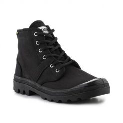 Buty do chodzenia męskie Palladium Pallabrousse. Czarne buty sportowe casual Palladium, bez wzorów, z materiału, bez zapięcia, trekkingowe. W wyprzedaży za 385.25 zł.