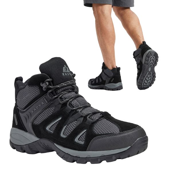 Buty trekkingowe męskie KADVA Traver Mid WP. Czarne buty trekkingowe KADVA, bez wzorów, bez zapięcia, trekkingowe. W wyprzedaży za 169.99 zł.