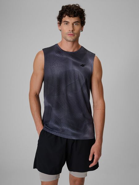 4F Koszulka treningowa regular szybkoschnąca męska - czarna S. Czarne t-shirty 4F, m, bez wzorów, bez kołnierzyka, bez ramiączek. Za 99.99 zł.