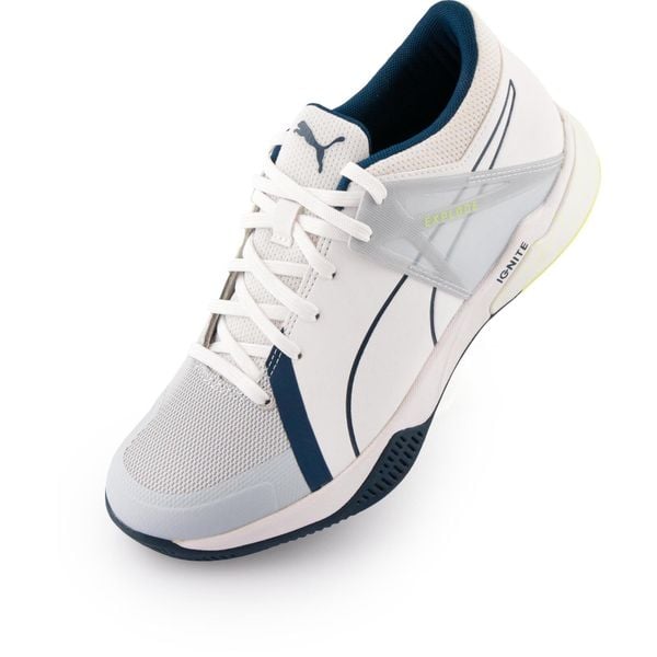 Trampki Puma Unisex Xbrid 2 Biały/Szary-Żółty Rozmiar 38. Szare buty do biegania Puma, bez wzorów, bez zapięcia. Za 370.99 zł.