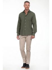 The Time of Bocha Koszula - Regular fit - w kolorze khaki rozmiar: XXL. Brązowe koszule The Time of Bocha, xxl, bez wzorów, bez kołnierzyka, bez ramiączek. Za 173.99 zł.