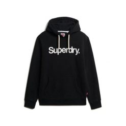 Bluza z kapturem Superdry Core Logo. Czarne bluzy Superdry, m, bez wzorów, z kapturem. Za 389.85 zł.
