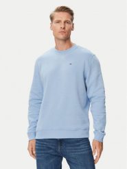 Tommy Jeans Bluza DM0DM20741 Niebieski jasny Regular Fit. Niebieskie bluzy Tommy Jeans, m, bez wzorów, z bawełny, bez kaptura. Za 289.99 zł.