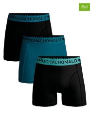 Muchachomalo Bokserki (3 pary) w kolorze czarno-niebieskim rozmiar: XXL. Czarne bokserki MUCHACHOMALO, xxl, bez wzorów. Za 129.95 zł.