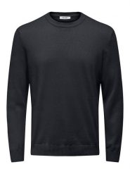 ONLY & SONS Sweter "Holger" w kolorze czarnym rozmiar: M. Czarne swetry nierozpinane Only & Sons, m, bez wzorów, z bawełny, bez kołnierzyka, bez ramiączek. Za 122.96 zł.