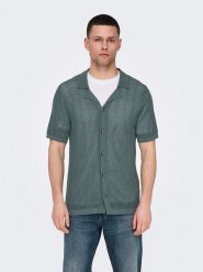 ONLY & SONS Kardigan "Diego" w kolorze turkusowym rozmiar: M. Niebieskie swetry rozpinane Only & Sons, m, bez wzorów, z bawełny, bez kołnierzyka, bez ramiączek. Za 96.60 zł.
