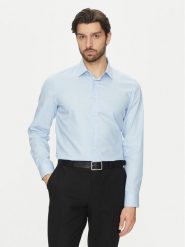 Michael Kors Koszula MK0DS01501 Błękitny Slim Fit. Niebieskie koszule Michael Kors, m, bez wzorów, z bawełny, bez kołnierzyka, bez ramiączek. Za 259.99 zł.