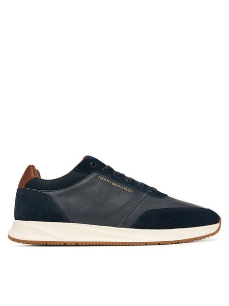 Tommy Hilfiger Sneakersy Dressy Runner FM0FM05910 Granatowy. Niebieskie buty sportowe casual Tommy Hilfiger, bez wzorów, ze skóry, bez zapięcia. Za 569.99 zł.