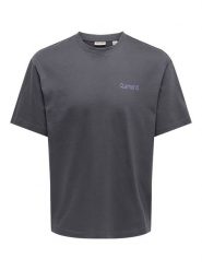 ONLY & SONS Koszulka "Onsfred" w kolorze antracytowym rozmiar: XL. Czarne bezrękawniki Only & Sons, xl, bez wzorów, z bawełny, bez kołnierzyka, bez ramiączek. Za 64.95 zł.