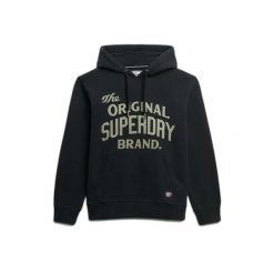 Casualowa bluza z kapturem Superdry Heritage Brand. Czarne bluzy z kapturem Superdry, m, bez wzorów, z kapturem. Za 347.00 zł.