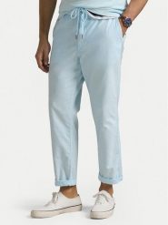 Polo Ralph Lauren Spodnie materiałowe 710958589005 Błękitny Classic Fit. Niebieskie spodnie materiałowe Polo Ralph Lauren, m, bez wzorów, z bawełny. Za 559.99 zł.