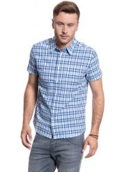 KOSZULA MĘSKA WRANGLER SS 1PKT BDOWN SHIRT PLACID BLUE W5J11OB15 112130159. Niebieskie koszule Wrangler, m, bez wzorów, bez kołnierzyka, bez ramiączek. Za 129.99 zł.