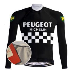 Koszulka rowerowa Peugeot Vintage — CZERWONY — czarny. Białe bluzy REDTED, m, bez wzorów, z poliesteru, bez kaptura. Za 277.00 zł.