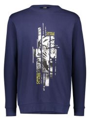 Cavalli CLASS Bluza w kolorze granatowym rozmiar: M. Niebieskie bluzy Cavalli Class, m, bez wzorów, z bawełny, bez kaptura. Za 168.06 zł.