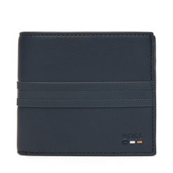 Mały Portfel Męski BOSS. Niebieskie portfele Boss, bez wzorów. Za 439.99 zł.